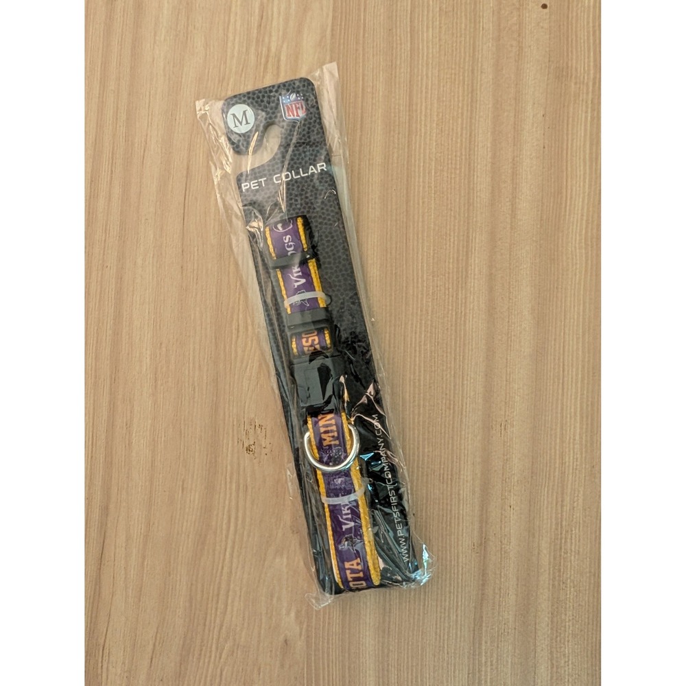 NFL Minnesota Vikings Pet Dog Collar Medium 12-18" Official Pets First New team